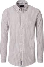 Casa Moda Overhemd Strepen Bruin maat XL Heren, Kleding | Heren, Overhemden, Verzenden, Nieuw, Bruin, Casa Moda