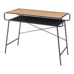 [en.casa] Bureau Krødsherad 76x106x46 cm zwart en eikenkleur, Huis en Inrichting, Bureaus, Verzenden, Nieuw