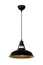 Lucide BRASSY-BIS - Hanglamp Ø 31 cm E27 Zwart, Huis en Inrichting, Lampen | Hanglampen, Nieuw, Trendy verlichting, Verzenden