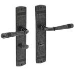 Intersteel deurklink Helena op schild WC63/8 oud grijs, Doe-het-zelf en Verbouw, Hang- en Sluitwerk, Verzenden, Nieuw