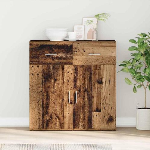 vidaXL Dressoir met lade Oud hout 79 x 38 x 80 cm Bewerkt, Huis en Inrichting, Kasten | Dressoirs, Nieuw, 50 tot 100 cm, Overige houtsoorten