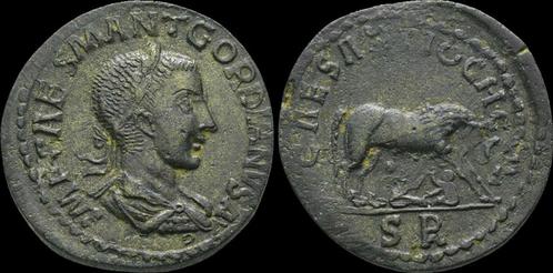 238-244ad Antioch Pisidia Gordian Iii Ae medallion She-wo..., Postzegels en Munten, Munten | Europa | Niet-Euromunten, Verzenden