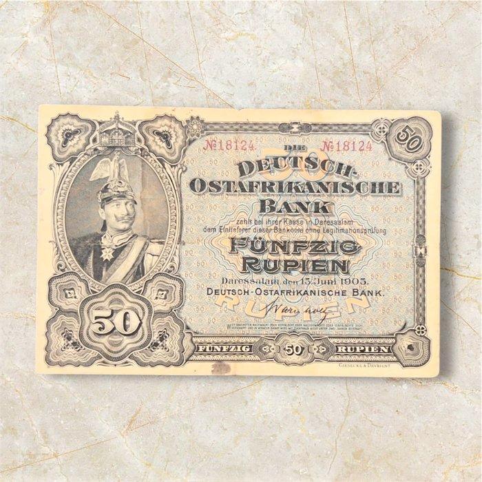 Duits Oost-Afrika. - 50 Rupien 1905 - Pick 3b (Zonder, Postzegels en Munten, Bankbiljetten | Europa | Niet-Eurobiljetten
