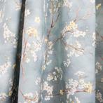 Fluwelen katoenen bloemenstof - Perzikbloemen - Veranderend