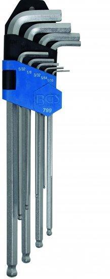 Bgs Technic Stifsteutel, Inbus (6kant) , 9 delig, INCH maten, Auto diversen, Autogereedschap, Verzenden