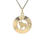 Gouden stier hanger 14 karaat, Sieraden, Tassen en Uiterlijk, Kettinghangers, Verzenden, Zo goed als nieuw, Goud, Goud