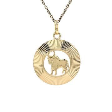 Gouden stier hanger 14 karaat beschikbaar voor biedingen