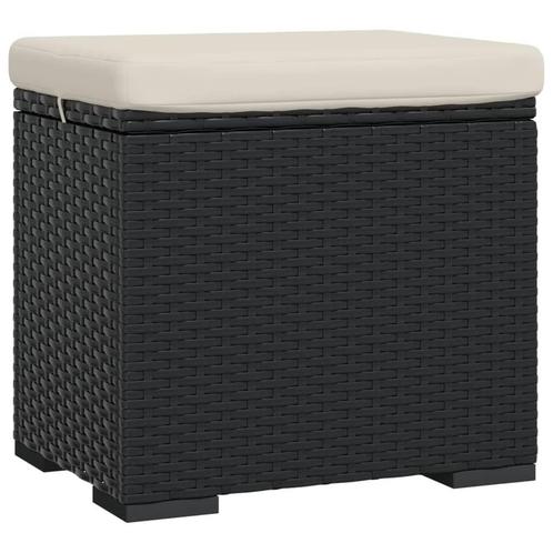 Hocker Zwart 40x30 | Retourdeal | Comfort voor Buiten! -46%, Tuin en Terras, Tuinsets en Loungesets, Hocker, Nieuw, Rotan, Ophalen of Verzenden