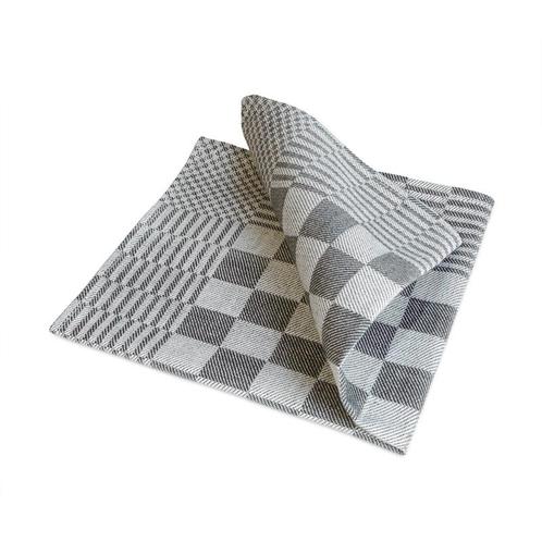 Servetten Zwart en Wit Geblokt 40x40cm 100% Katoen - Treb WS, Huis en Inrichting, Keuken | Textiel, Tafelkleed of Tafelzeil, Overige kleuren