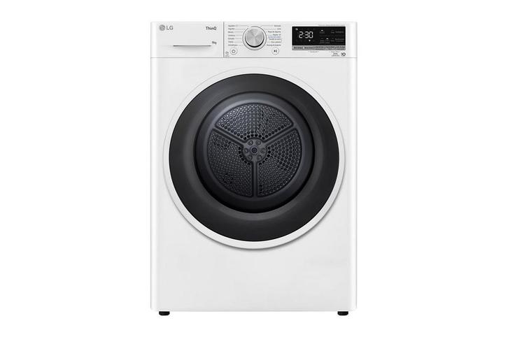 LG RH90V5AV6N wasdroger Vrijstaand Voorbelading 9 kg Wit799, Witgoed en Apparatuur, Wasdrogers, Overige typen, Anti-kreukfase