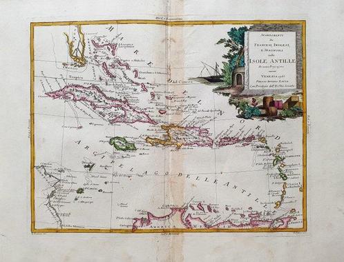 America Centrale e Caraibi - West-Indië / Cariben / Antillen, Boeken, Atlassen en Landkaarten