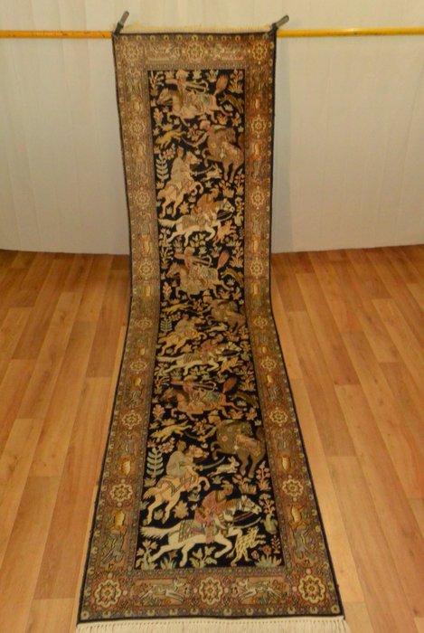 Kaschmir - Loper - 300 cm - 77 cm - Jachtscene, Huis en Inrichting, Stoffering | Tapijten en Kleden