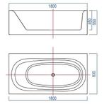 Vrijstaand Bad Home 180X93X55Cm Solid Surface, Ophalen of Verzenden, Nieuw