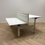 Tweedehands Gispen TM duo slingerbureau met scheidingswand,, Huis en Inrichting, Bureaus, Ophalen of Verzenden, Gebruikt, Bureau