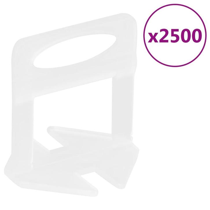 vidaXL Nivelleerklemmen voor tegels 2500 st 1 mm, Doe-het-zelf en Verbouw, Gereedschap | Handgereedschap, Nieuw, Verzenden