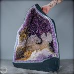 Unieke Amethist-Calciet-Citrien & Chalcedoon Kristallen, Verzamelen, Mineralen en Fossielen