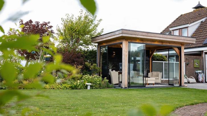 ACTIE - Plat dak overkapping 400x300 houtpakket 1009,-, Tuin en Terras, Overkappingen, Tuinpaviljoen, Nieuw, Ophalen of Verzenden