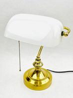 NO RESERVE - Bankierslamp - Messing, Glas - Iconische Hotel