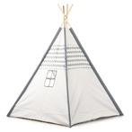 Tipi tent Wigwam grijs golvend motief 100% polyester H160..., Kinderen en Baby's, Ophalen of Verzenden, Nieuw