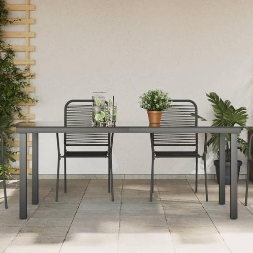 Zwarte Tuin Tafel 190x90 cm - - Tweedekansje - Kwaliteit!, Tuin en Terras, Tuintafels, Rechthoekig, Nieuw, Aluminium, Ophalen of Verzenden