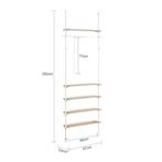 2dekans | SoBuy KLS15-WN Telescopisch Kledingrek -, Huis en Inrichting, Woonaccessoires | Kapstokken, Ophalen of Verzenden, Zo goed als nieuw