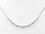 Ketting met hanger - 14 karaat Witgoud - 0.50ct. tw. Diamant, Sieraden, Tassen en Uiterlijk, Antieke sieraden