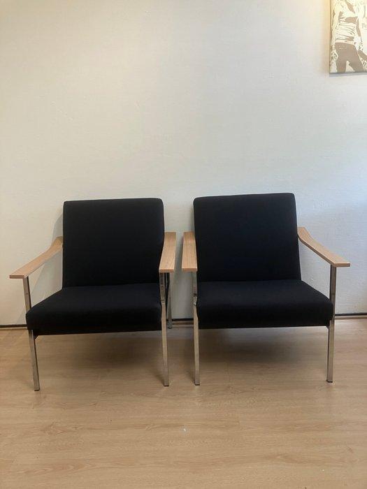 Gispen - André R. Cordemeyer - Fauteuil (2) - 1424 - Chroom, Antiek en Kunst, Antiek | Meubels | Stoelen en Banken