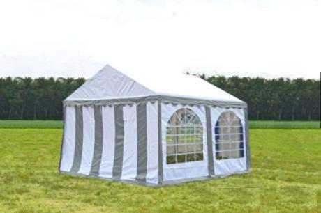 Premium Partytent PVC 3x4x2 mtr in Wit-Grijs (3x4 meter), Tuin en Terras, Partytenten, Partytent, Nieuw, 2 meter of meer, Verzenden