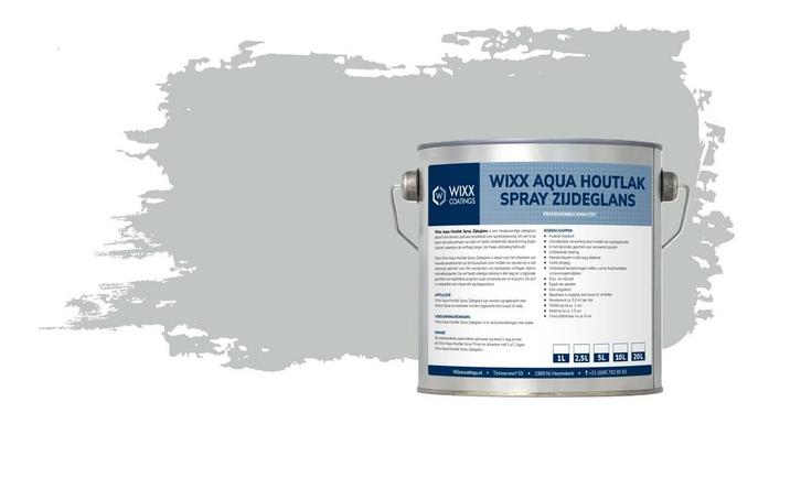 Wixx Aqua Houtlak Spray Zijdeglans RAL 7035 | Lichtgrijs, Doe-het-zelf en Verbouw, Verf, Beits en Lak, Lak, Grijs, Nieuw, Minder dan 5 liter