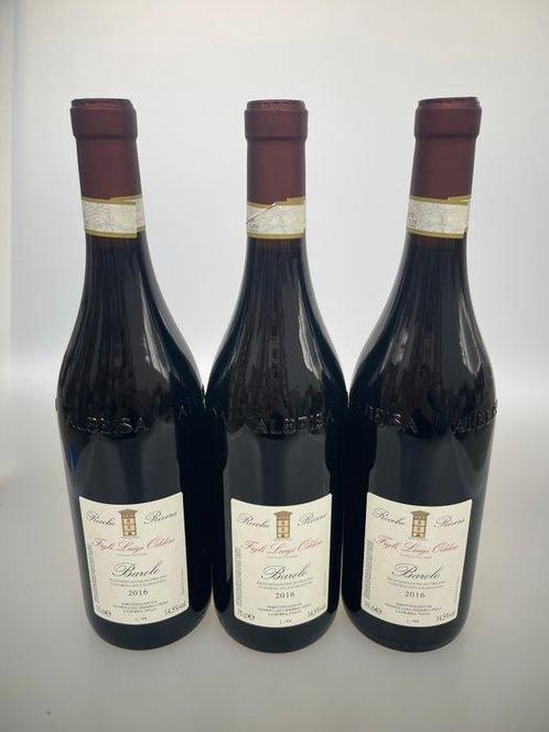 2016 Luigi Oddero Rocche Rivera - Barolo DOCG - 3 Flessen, Verzamelen, Wijnen