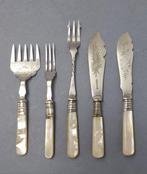 Bestekset (5) - Verzilverd, parelmoer, Antiek en Kunst