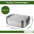My Green Deal – RVS Lunchbox 1400ml – Lekvrij & Herbruikbaar, Verzenden, Nieuw