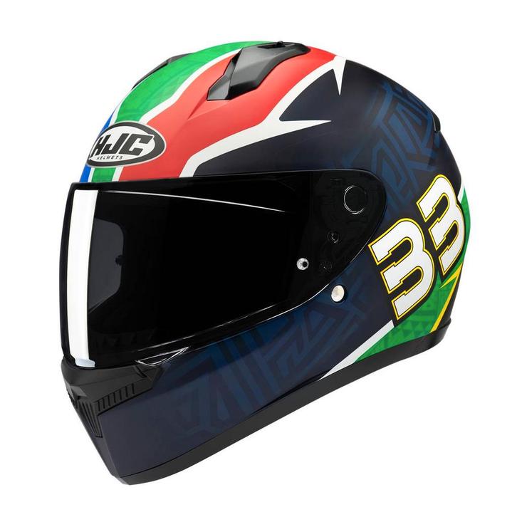 HJC C10 Brad Binder 33 Integraalhelm Zwart Groen, Motoren, Kleding | Motorhelmen, Integraalhelm, Heren, XXL, Nieuw met kaartje