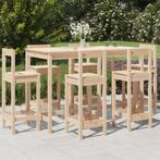 vidaXL 7-delige Barset massief grenenhout, Tuin en Terras, Tuinsets en Loungesets, Verzenden, Nieuw, 7 zitplaatsen