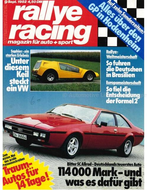 1982 RALLYE RACING MAGAZINE 09 DUITS, Boeken, Auto's | Folders en Tijdschriften