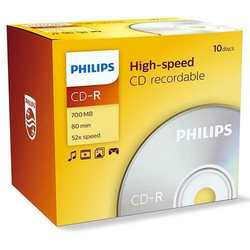 Philips | CD-R | 700 MB | 10 stuks, Computers en Software, Beschrijfbare discs, Nieuw, Verzenden