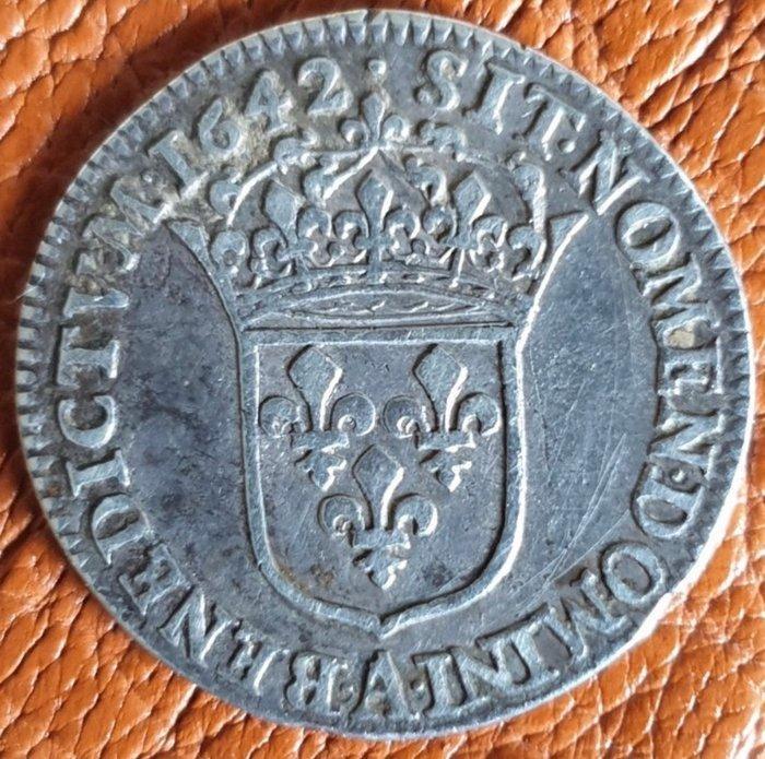 Frankrijk. Louis XIII (1610-1643). 1/12 Écu 1642-A, Paris, Postzegels en Munten, Munten | Europa | Euromunten