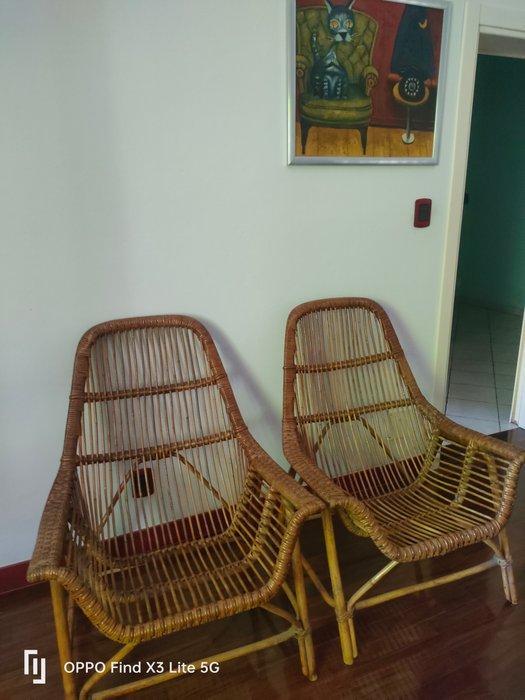 Gervasoni - George Coslin - Fauteuil (2) - 40/4 - vimini, Antiek en Kunst, Antiek | Meubels | Stoelen en Banken