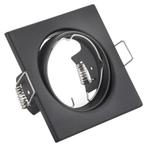 Spot Armatuur GU10 - Inbouw Vierkant - Zwart- Kantelbaar, Huis en Inrichting, Lampen | Spots, Metaal of Aluminium, Nieuw, Ophalen of Verzenden