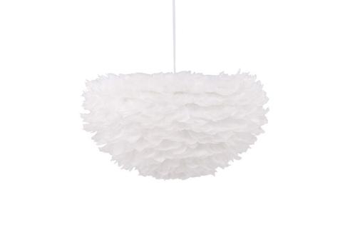 Hanglamp - Sky - 60 cm - Wit - Veren - Jörn, Huis en Inrichting, Lampen | Hanglampen, Verzenden