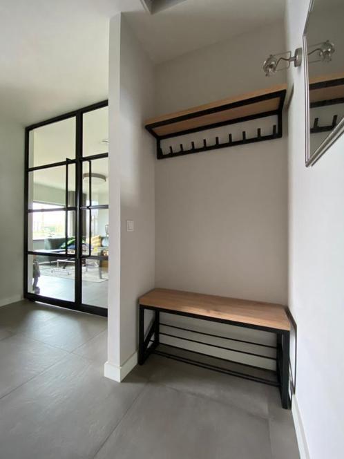Schoenenrek industrieel eiken/metaal, Huis en Inrichting, Woonaccessoires | Kapstokken, Nieuw, Verzenden