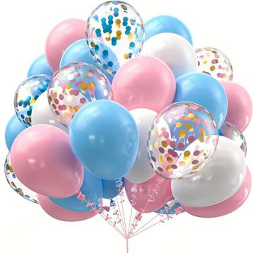 20-delige ballonnen set roze, blauw, wit en doorzichtig beschikbaar voor biedingen