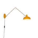 Smart wandlamp staal geel met brons incl. Wifi P45 - Milou, Nieuw, Overige materialen, Retro