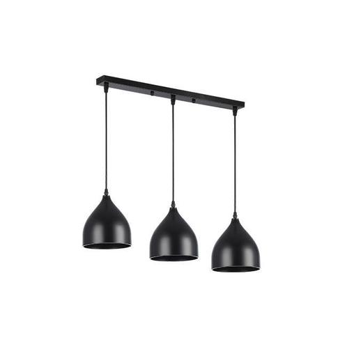 Hanglamp | Como | Zwart | 3 lichts | E27 Fitting, Huis en Inrichting, Lampen | Hanglampen, 50 tot 75 cm, Nieuw, Metaal, Ophalen of Verzenden