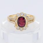 Ring - 18 karaat Geel goud - 3.37ct. tw. Robijn - Diamant -, Nieuw