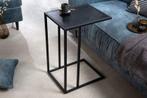 industrieele bijzettafel SLIM LINE 43cm zwart essen, Huis en Inrichting, Ophalen of Verzenden, Nieuw