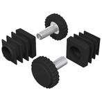 vidaXL Meubel Levelers Verstelbaar 2 pcs Zwart M6 PP, Verzenden, Nieuw