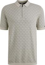 Cast Iron Half-Zip Polo Structure Ecru maat M Heren, Kleding | Heren, Polo's, Wit, Nieuw, Cast Iron, Verzenden