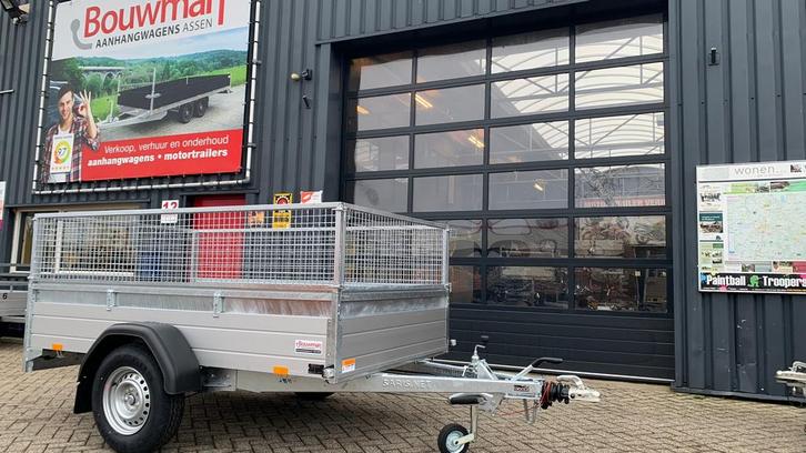 Aanhanger Saris Enkelasser MP 255 153 1500 Hoveniers Actie, Auto diversen, Aanhangers en Bagagewagens, Ophalen of Verzenden