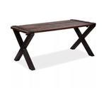 Tafel Bruin-Zwart Hardhout Laag | 180x80x(h)76cm, Verzenden, Nieuw in verpakking
